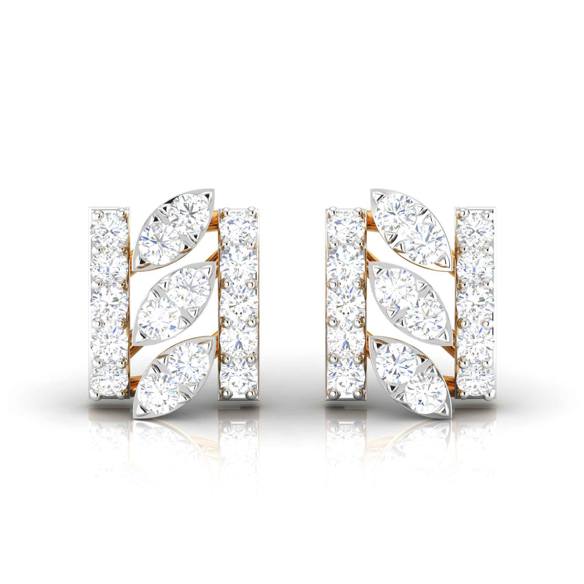 Eternal Curves Yellow Gold Diamond Earrings [yg]