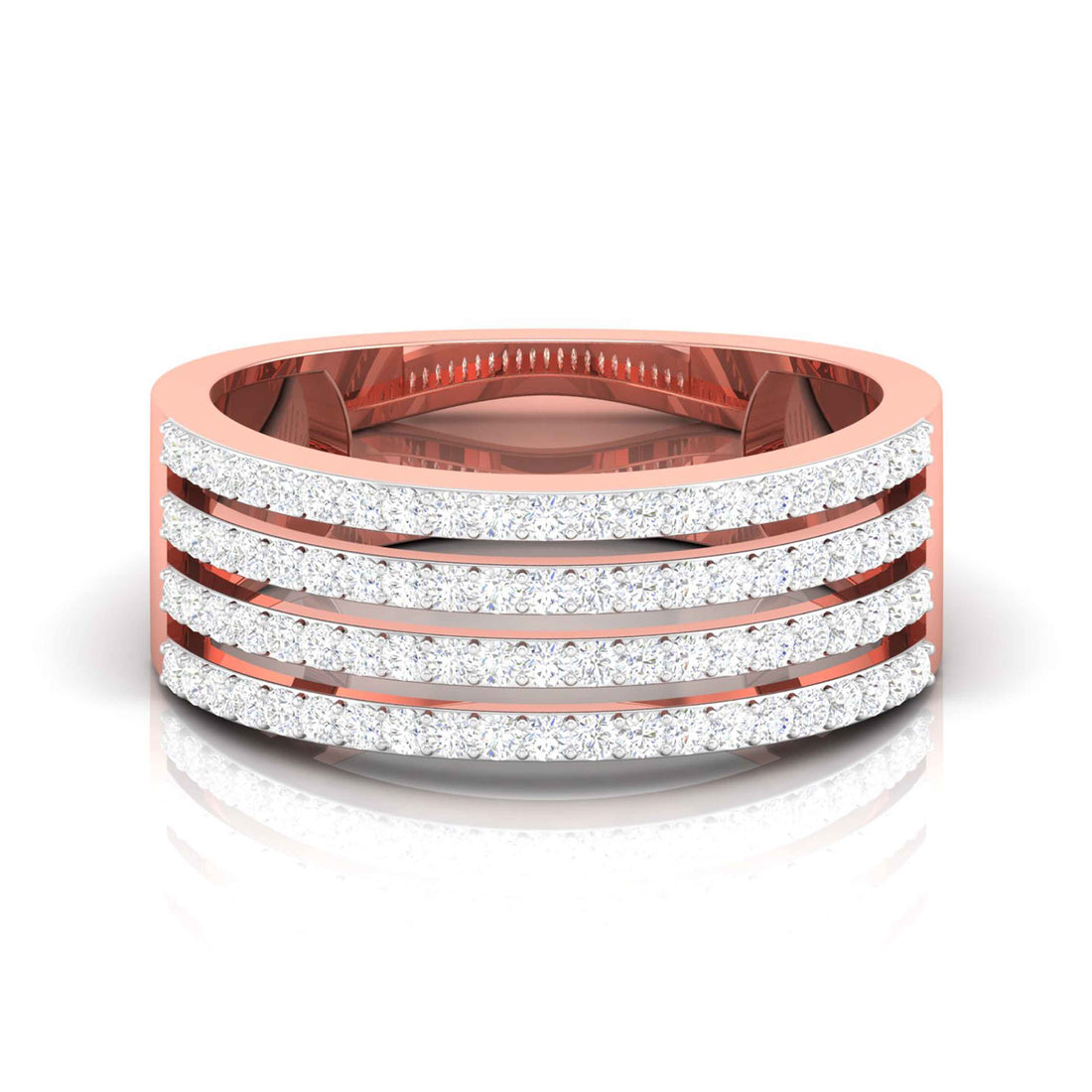 Golden Interval Diamond Ring