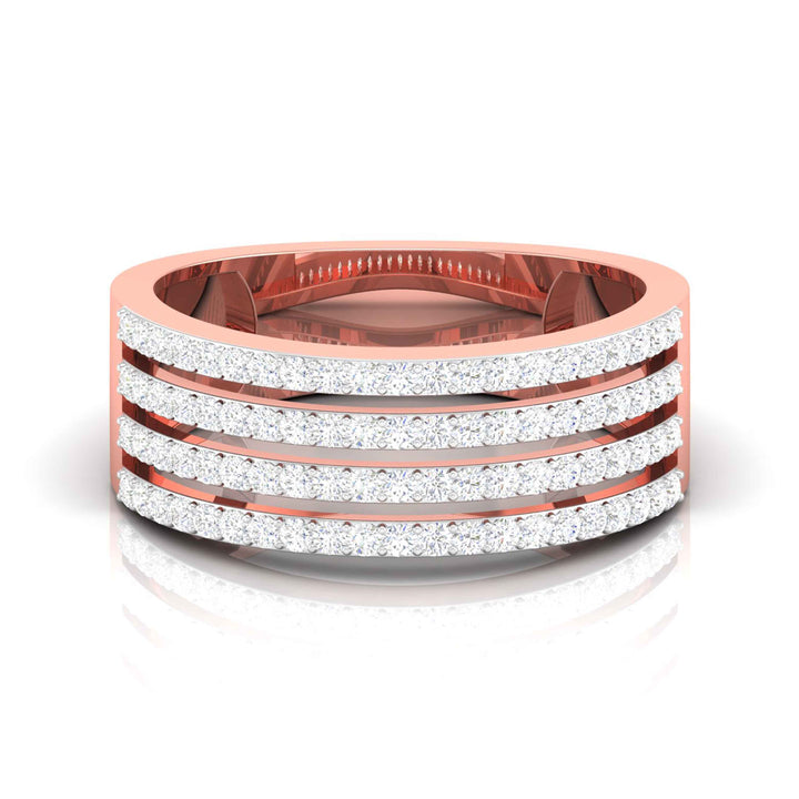 Golden Interval Diamond Ring