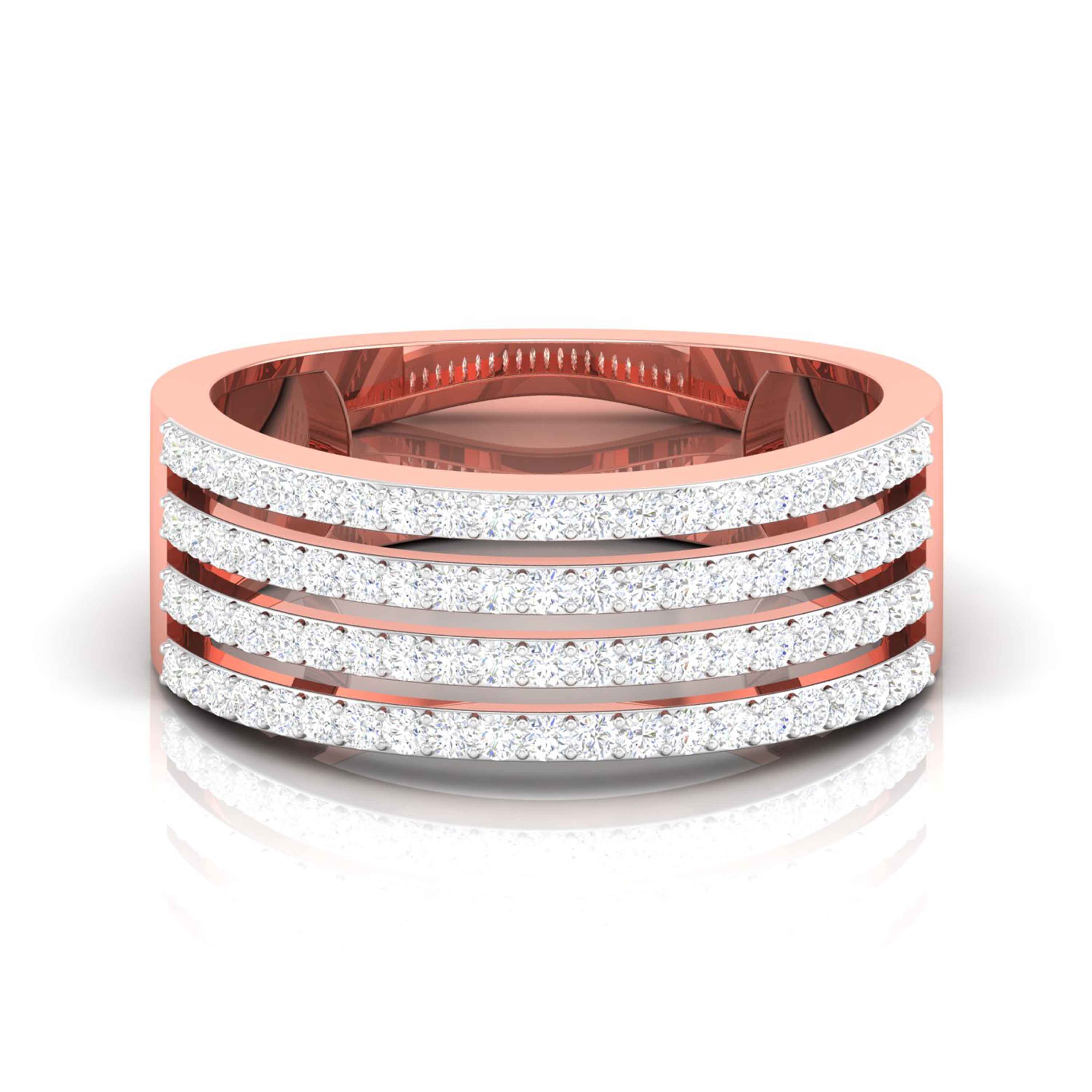 Golden Interval Rose Gold Diamond Ring [rg]