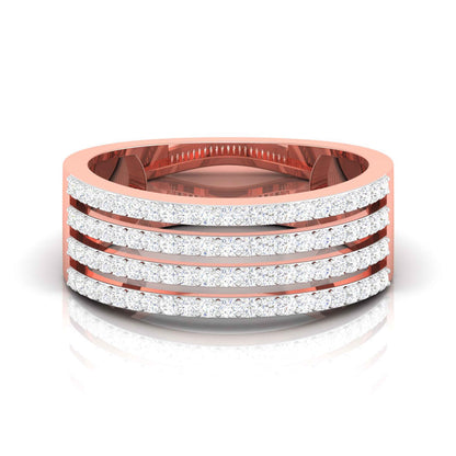Golden Interval Rose Gold Diamond Ring [rg]