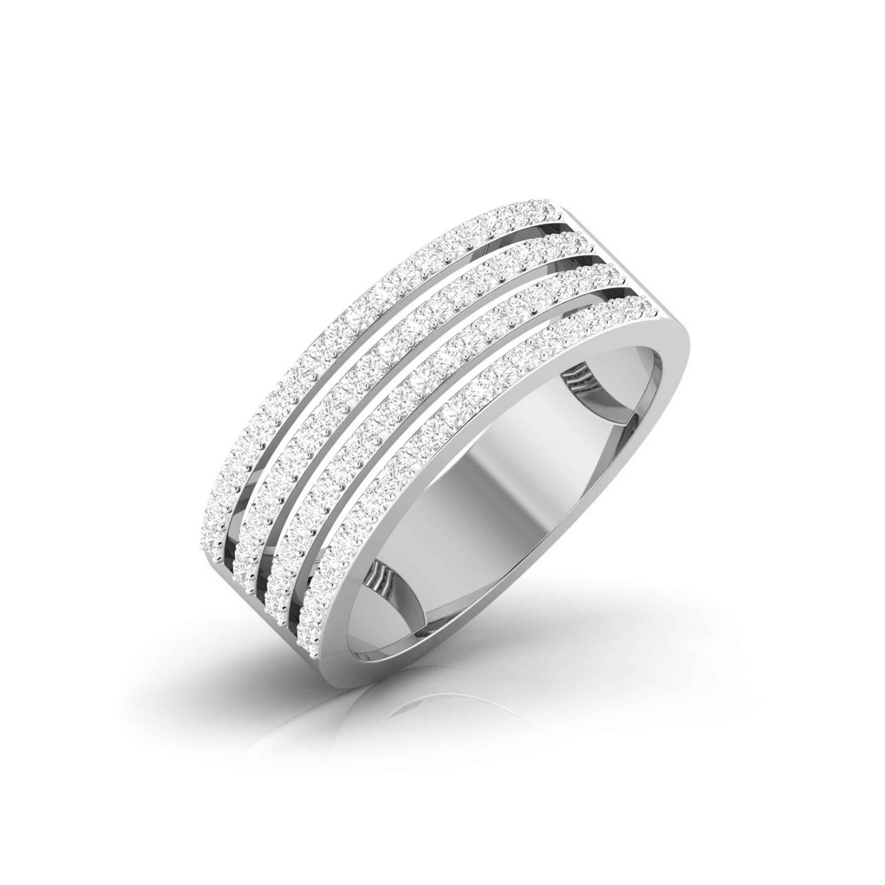 Golden Interval Diamond Ring