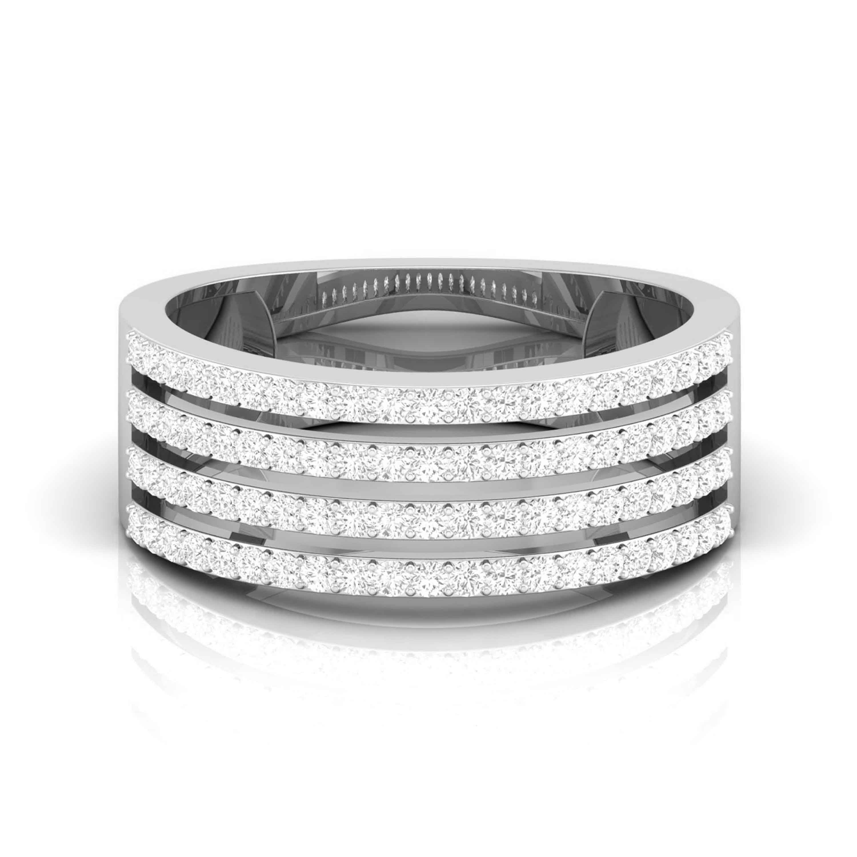 Golden Interval Diamond Ring