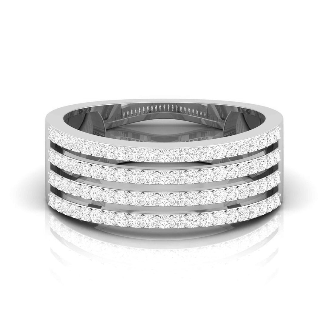 Golden Interval Diamond Ring