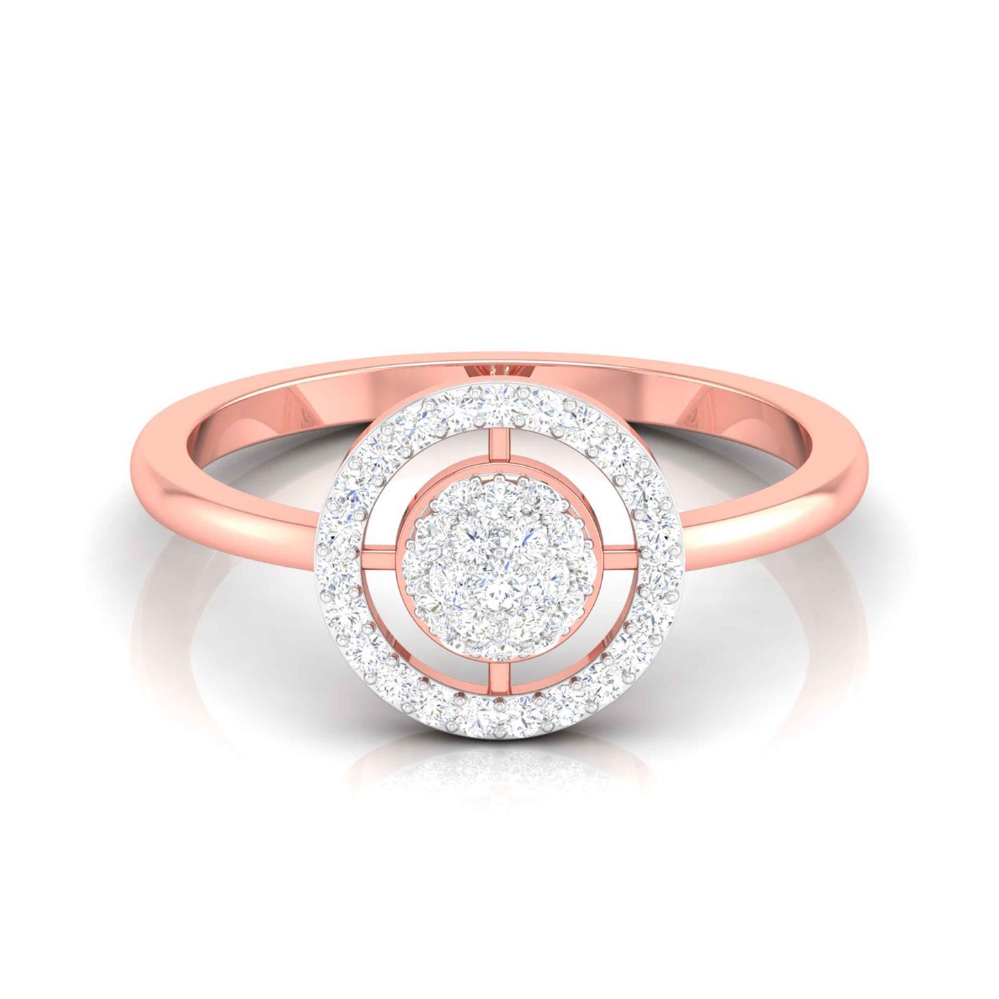 Galaxy Halo Rose Gold Customised Diamond Ring [rg]