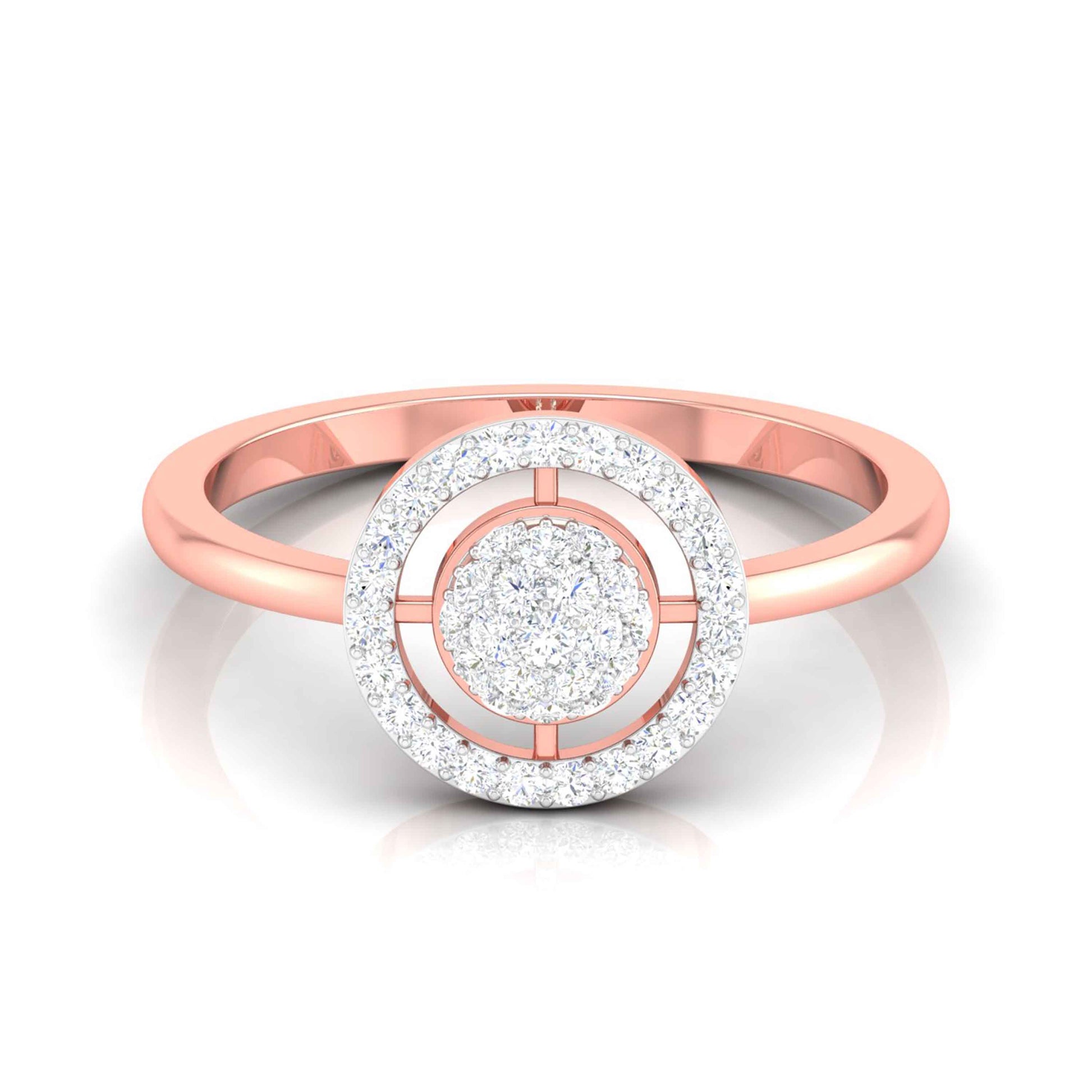 Galaxy Halo Rose Gold Customised Diamond Ring [rg]