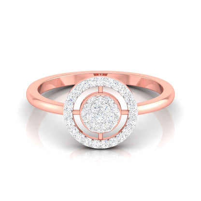 Galaxy Halo Rose Gold Customised Diamond Ring [rg]