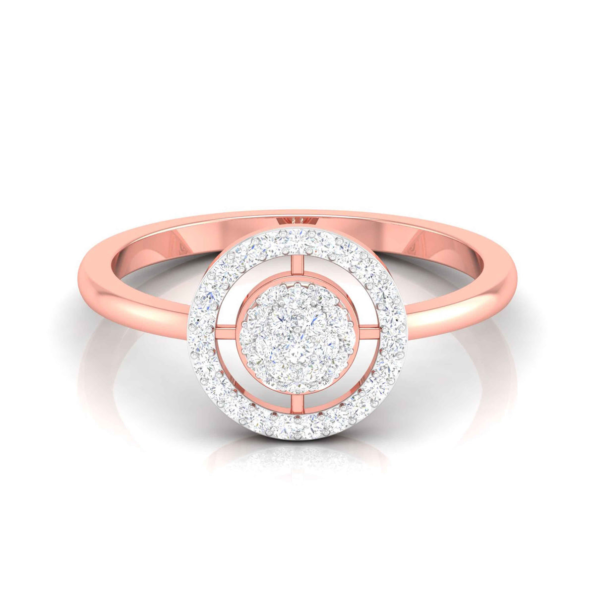Galaxy Halo Rose Gold Customised Diamond Ring [rg]