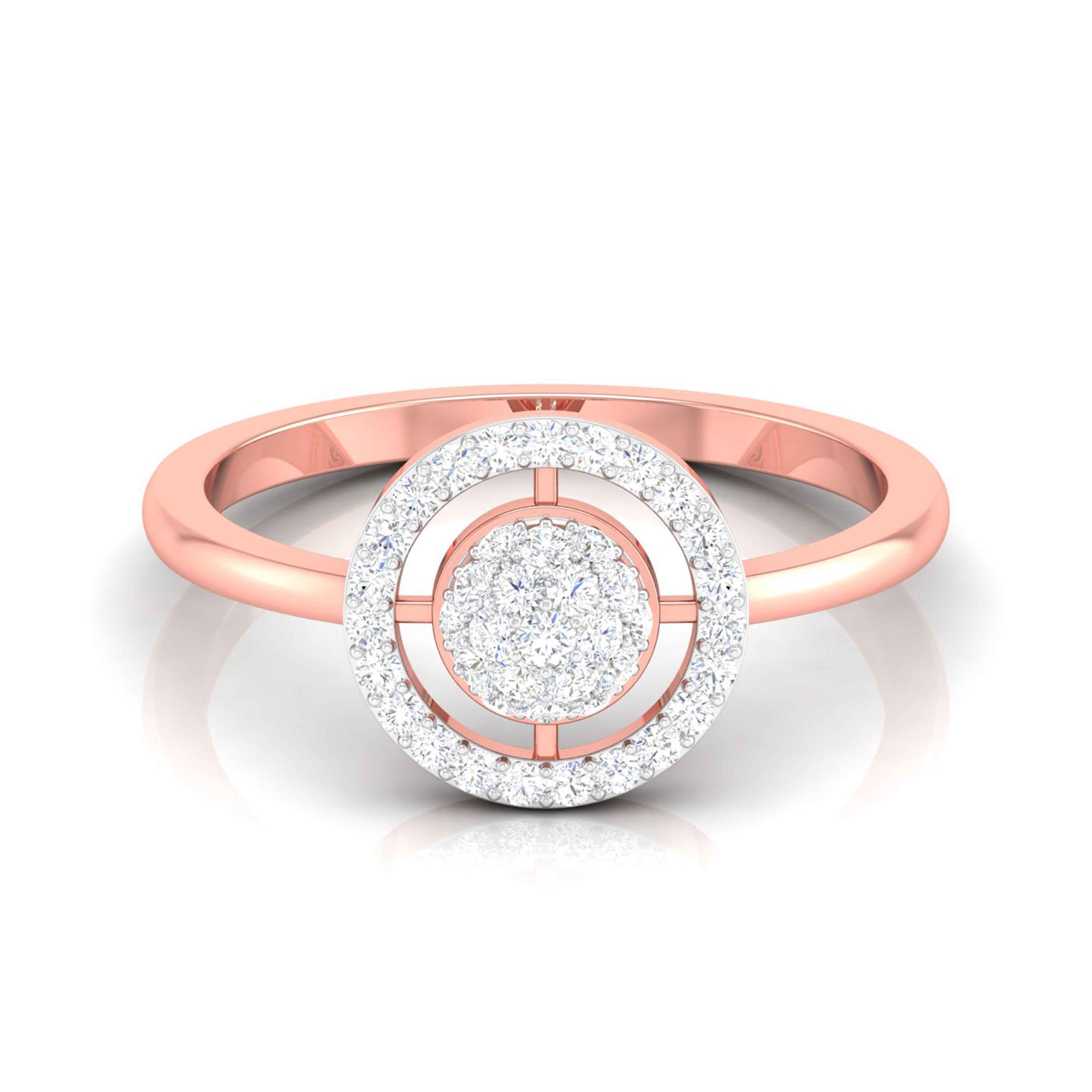 Galaxy Halo Rose Gold Customised Diamond Ring [rg]
