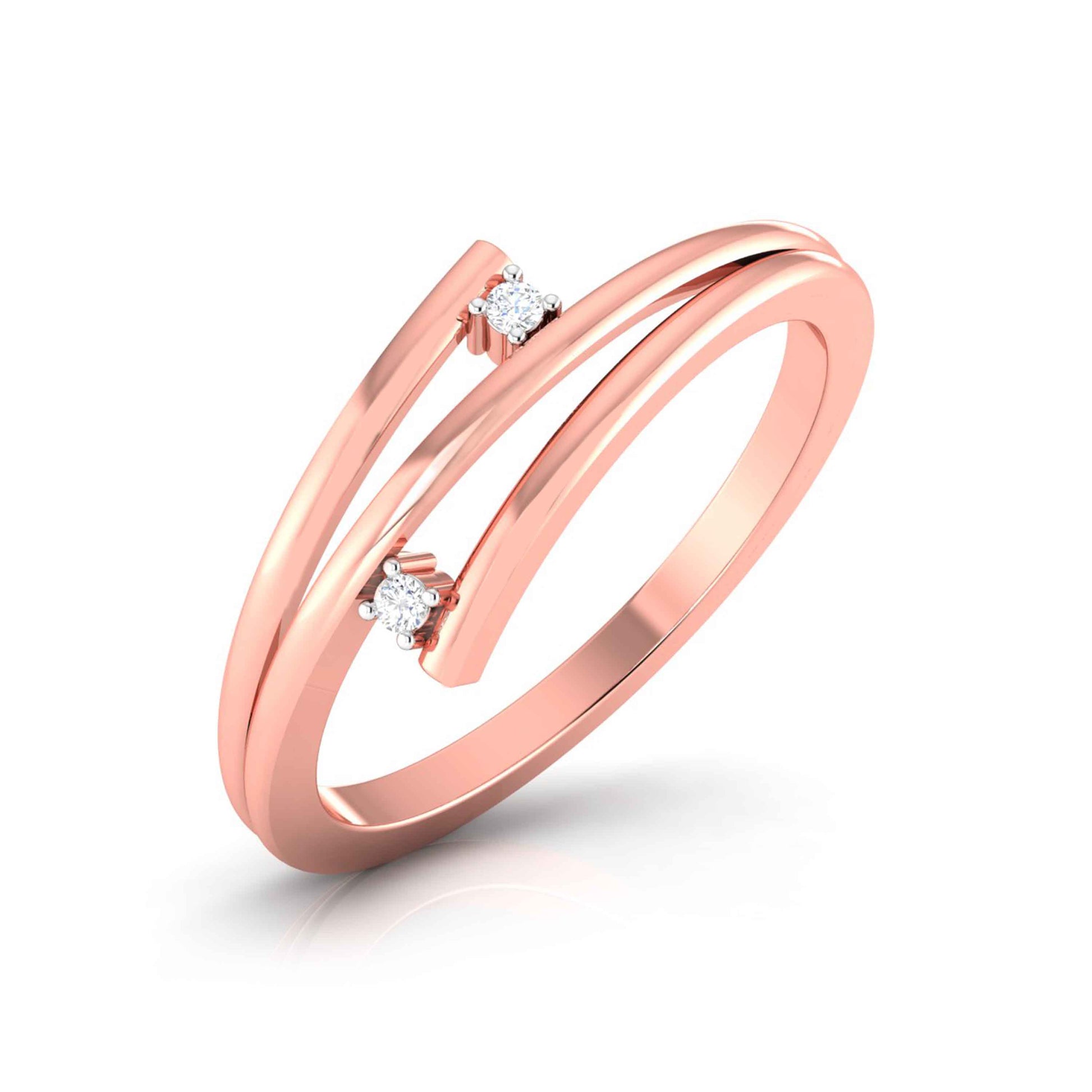 Rose Gold Diamond Ring - Pivot Shine [rg]