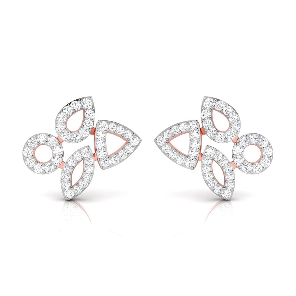 Petal Motion Rose Gold Diamond Earrings [rg]