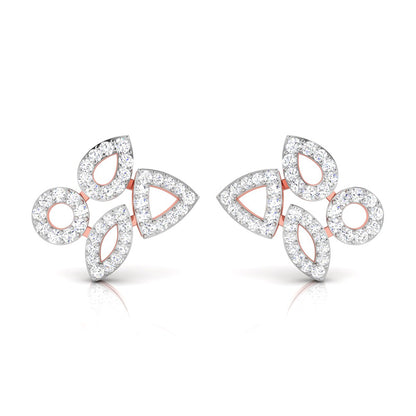 Petal Motion Rose Gold Diamond Earrings [rg]