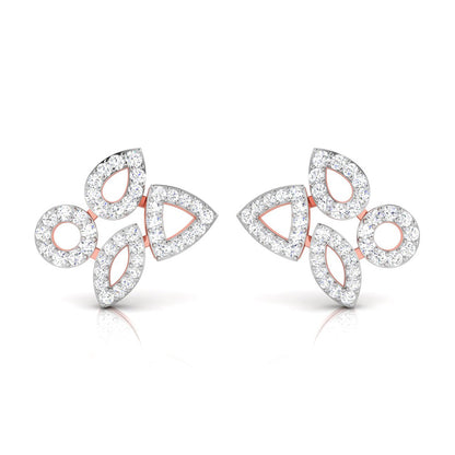 Petal Motion Rose Gold Diamond Earrings [rg]
