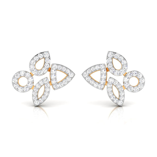 Petal Motion Yellow Gold Diamond Earrings [yg]