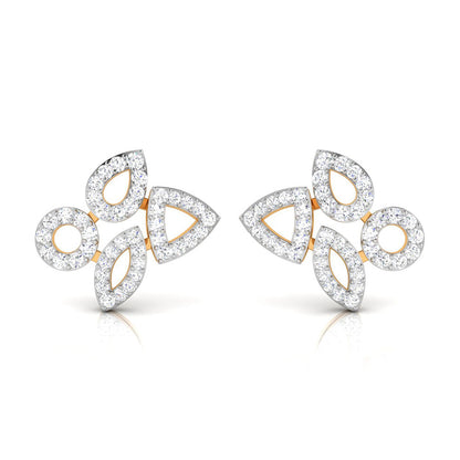Petal Motion Yellow Gold Diamond Earrings [yg]