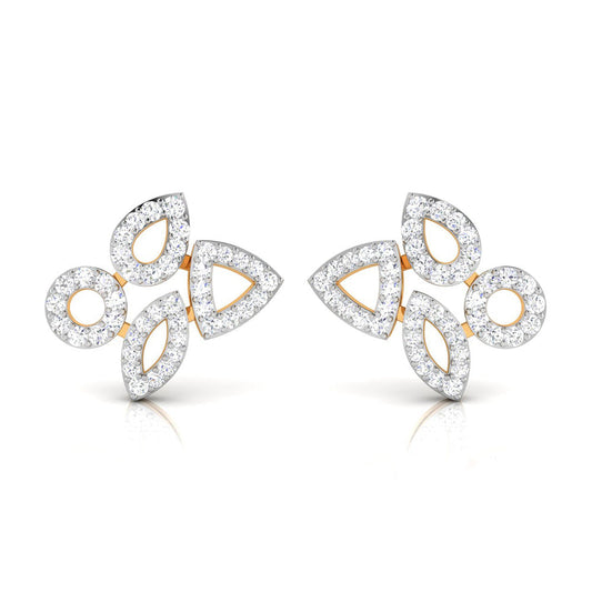 Petal Motion Yellow Gold Diamond Earrings [yg]