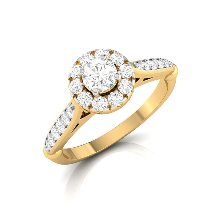 Ornate Crest Diamond Ring