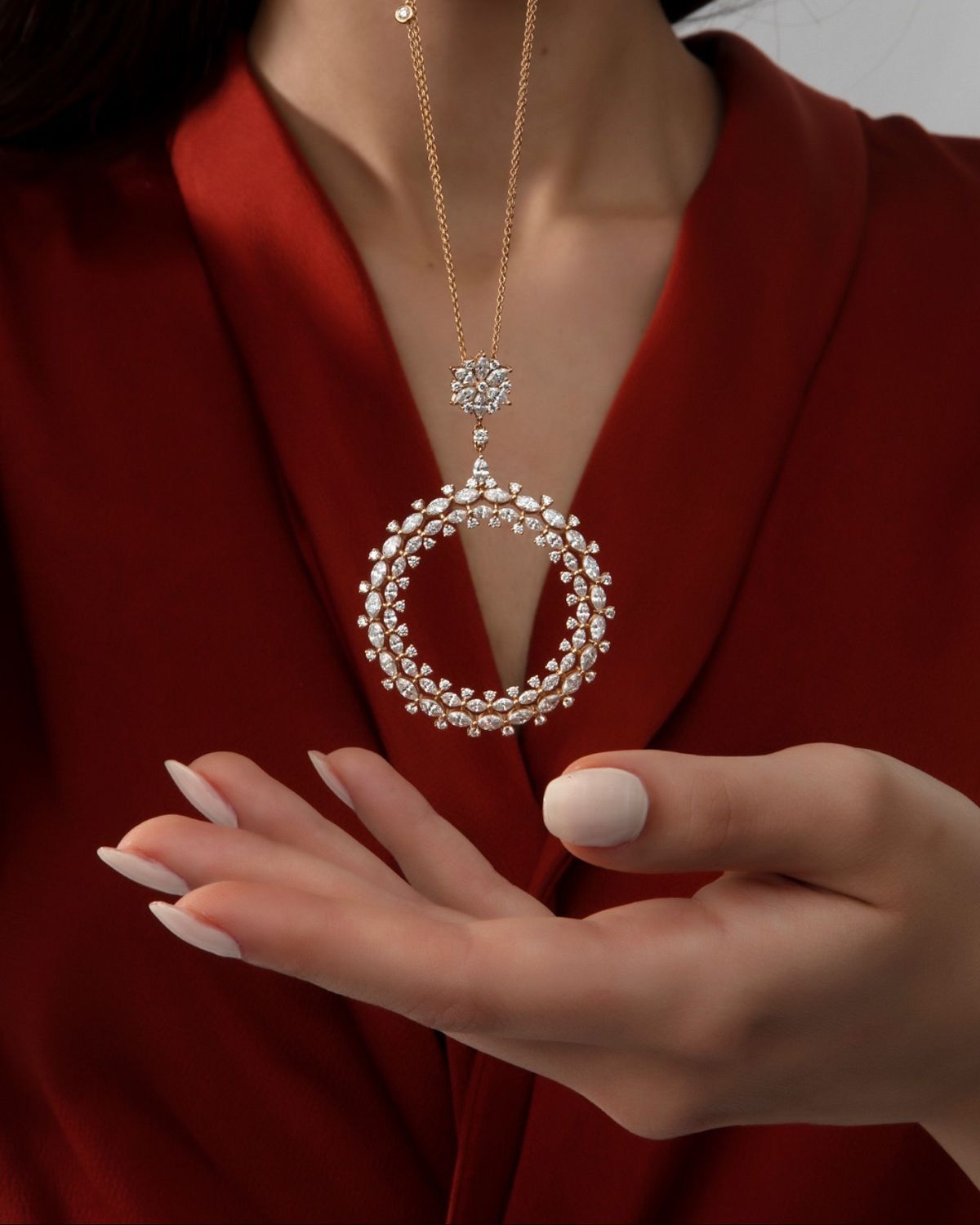 Twin Orbit Open Circle Necklace