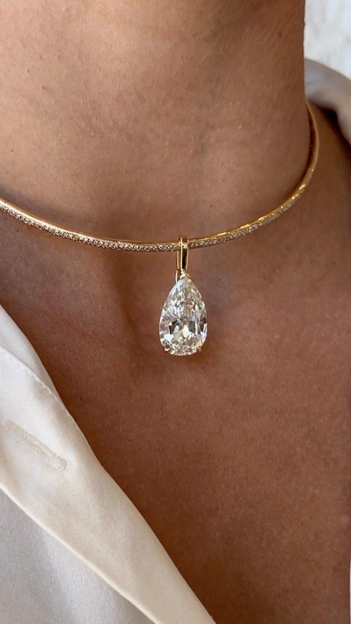 Little Pear Solitaire Necklace