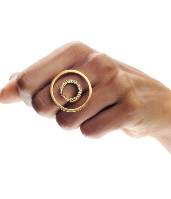 Golden Circle Minimalist Ring