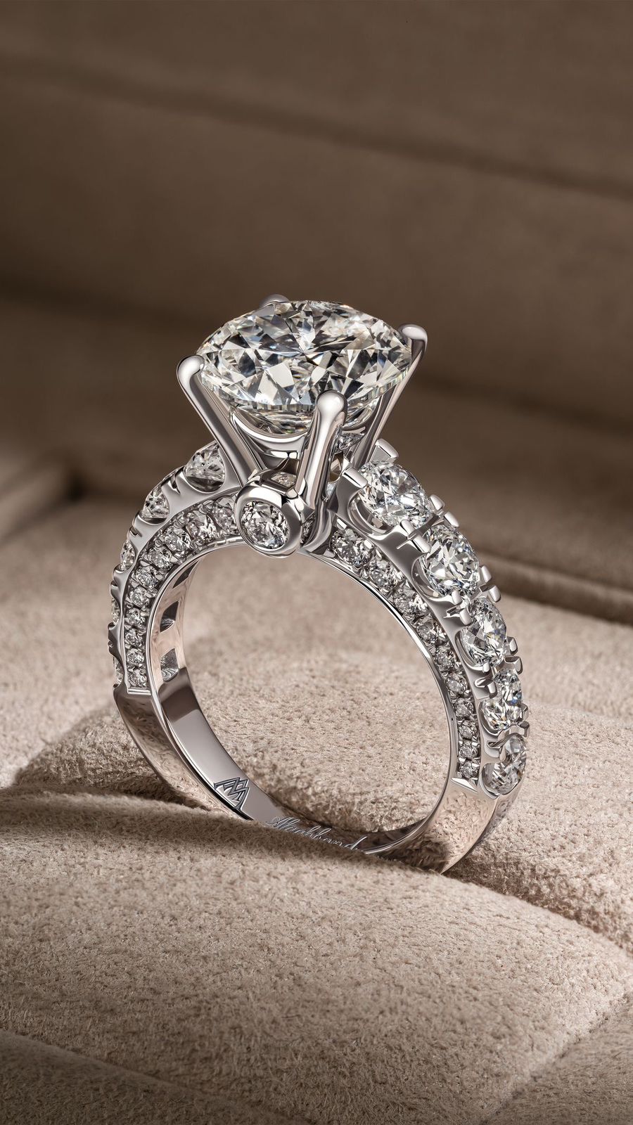 Vintage Scroll Solitaire Ring