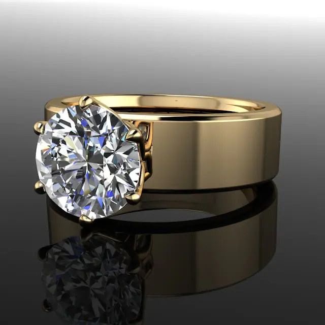 Onyx Modern Solitaire Ring