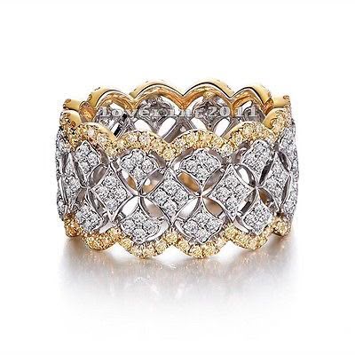 Lattice Diamond Statement Ring
