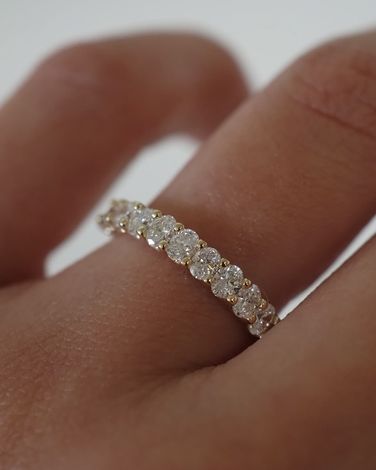 Round Pavé Wedding Band