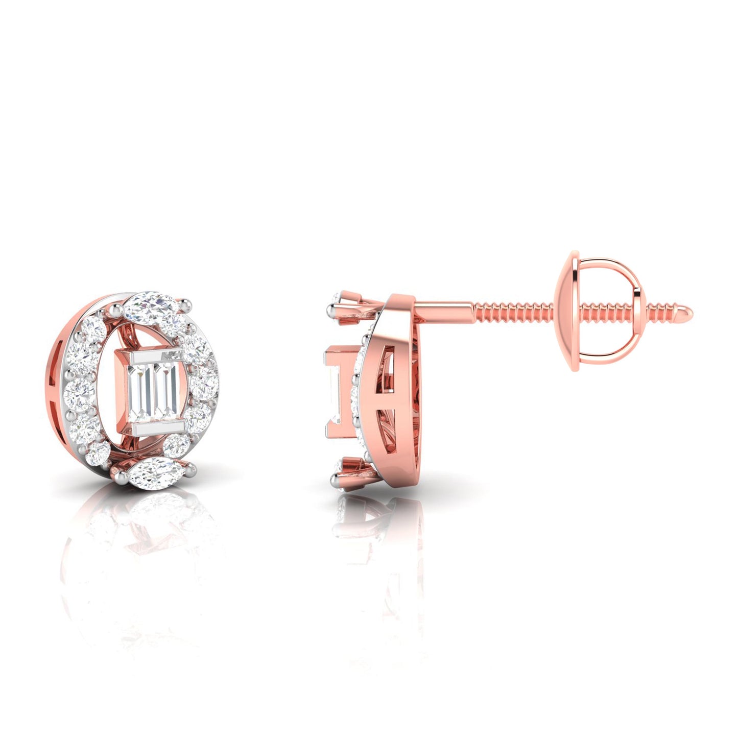 Rose Gold Diamond Earrings - Beacon Loop [rg]