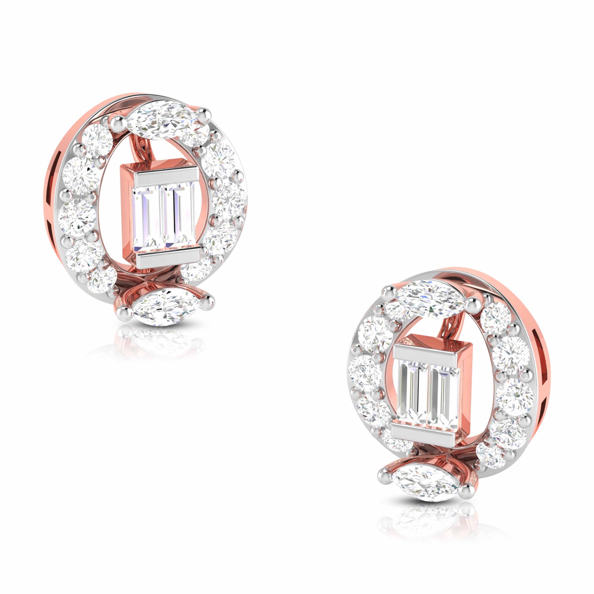 Beacon Loop Rose Gold Diamond Earrings [rg]