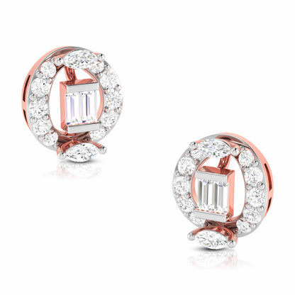Beacon Loop Rose Gold Diamond Earrings [rg]