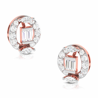 Beacon Loop Rose Gold Diamond Earrings [rg]