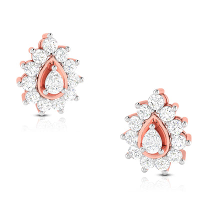  Rose Gold Diamond EarringsDewdrop Radiance [rg]