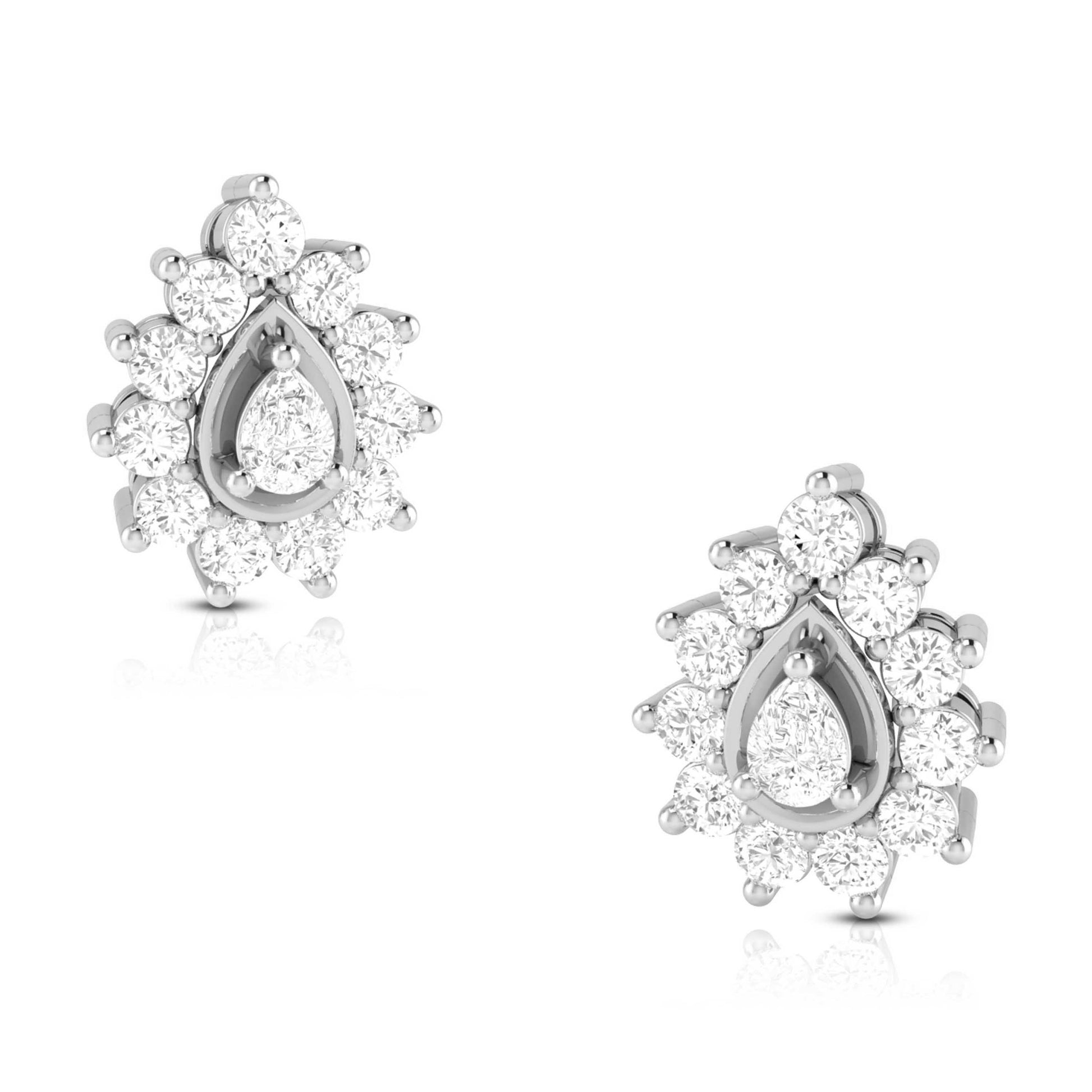  White Gold Diamond EarringsDewdrop Radiance [wg]