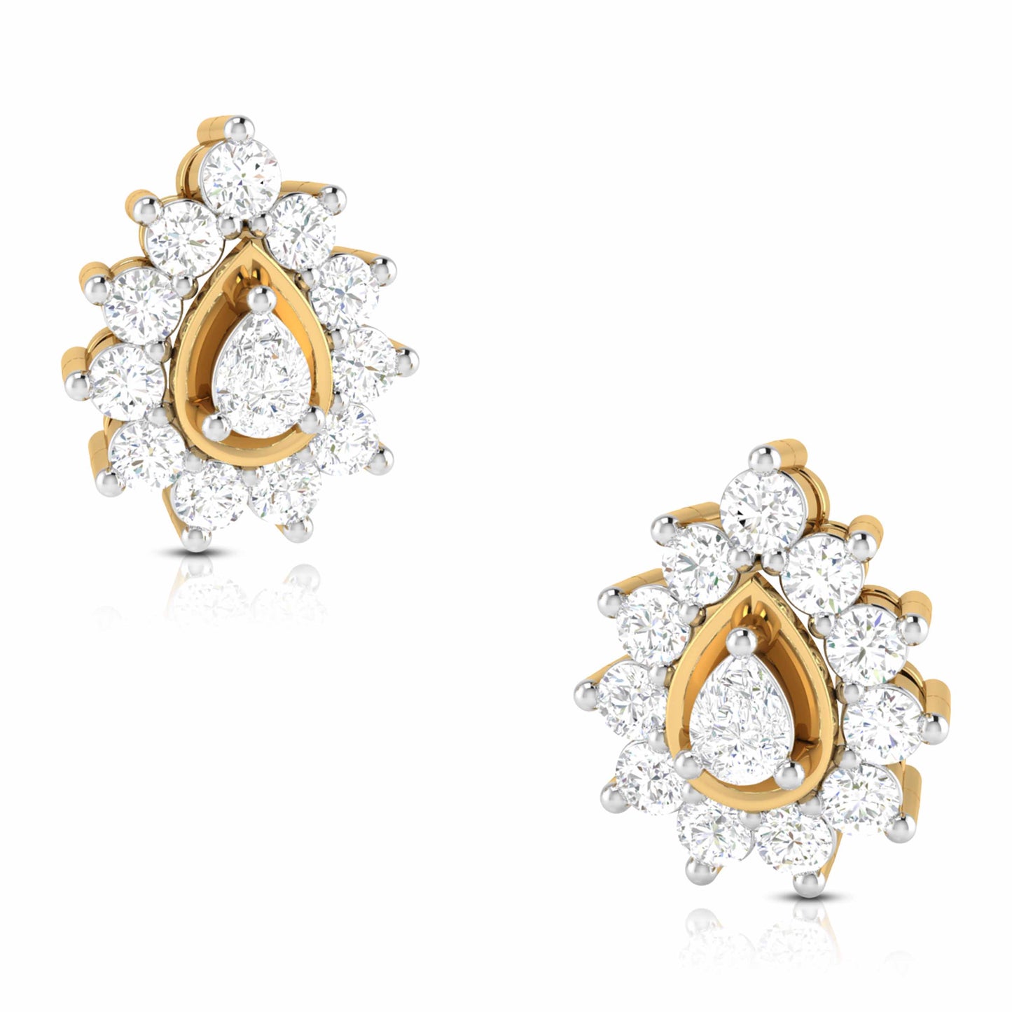 Dewdrop Radiance Yellow Gold Diamond Earrings [yg]