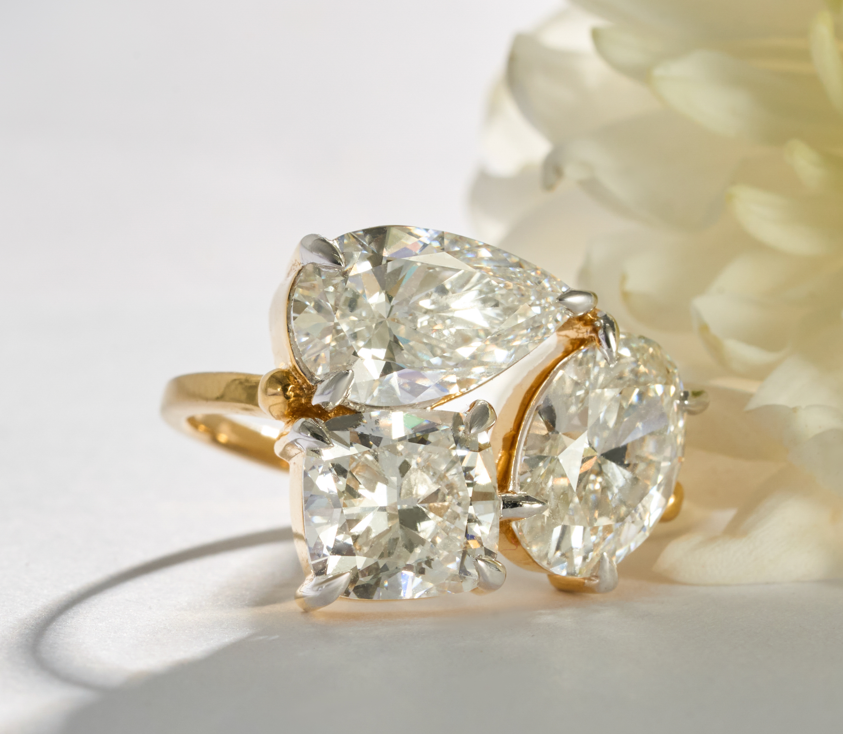 Diamond necklace with hallmark detail
