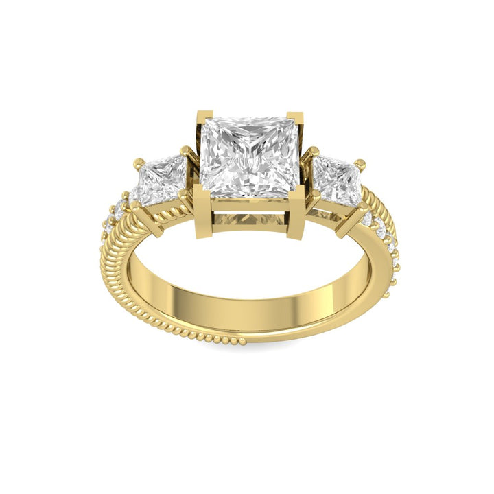 Sunkissed Trio Yellow Gold Lab Grown Diamond