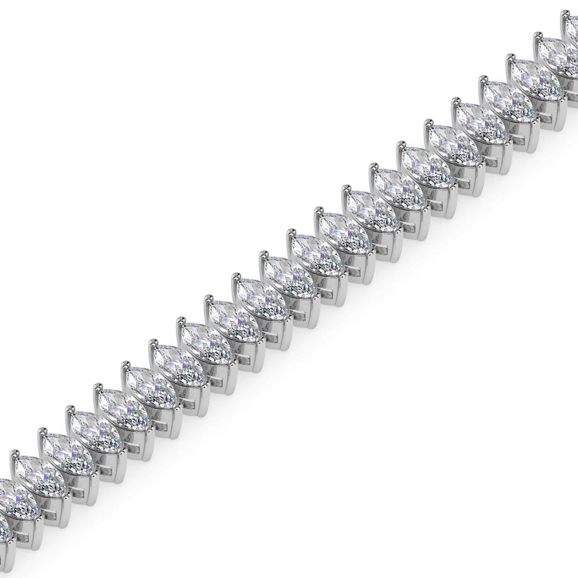 Leaflit Path Diamond Bracelet