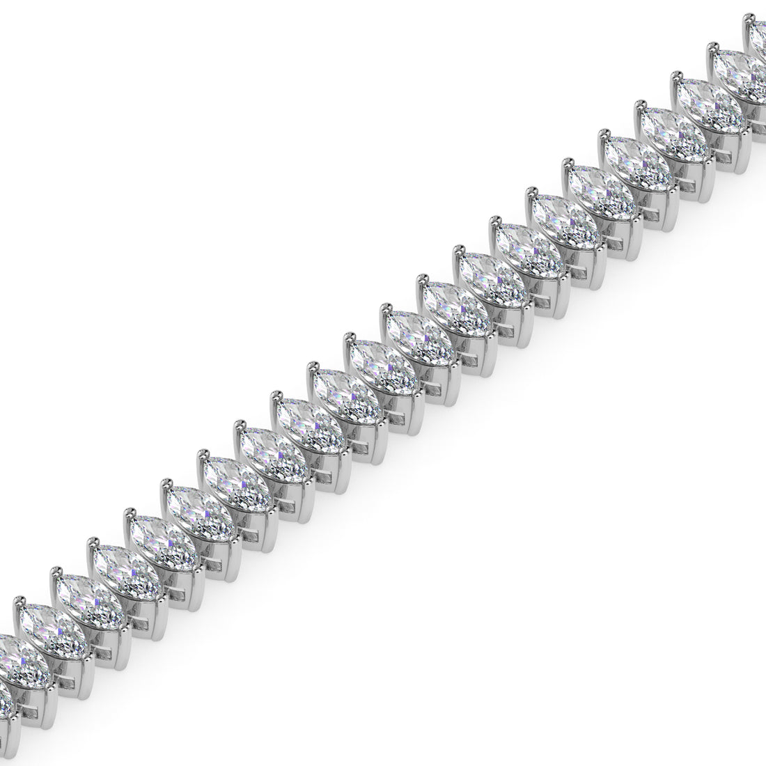 Leaflit Path Diamond Bracelet