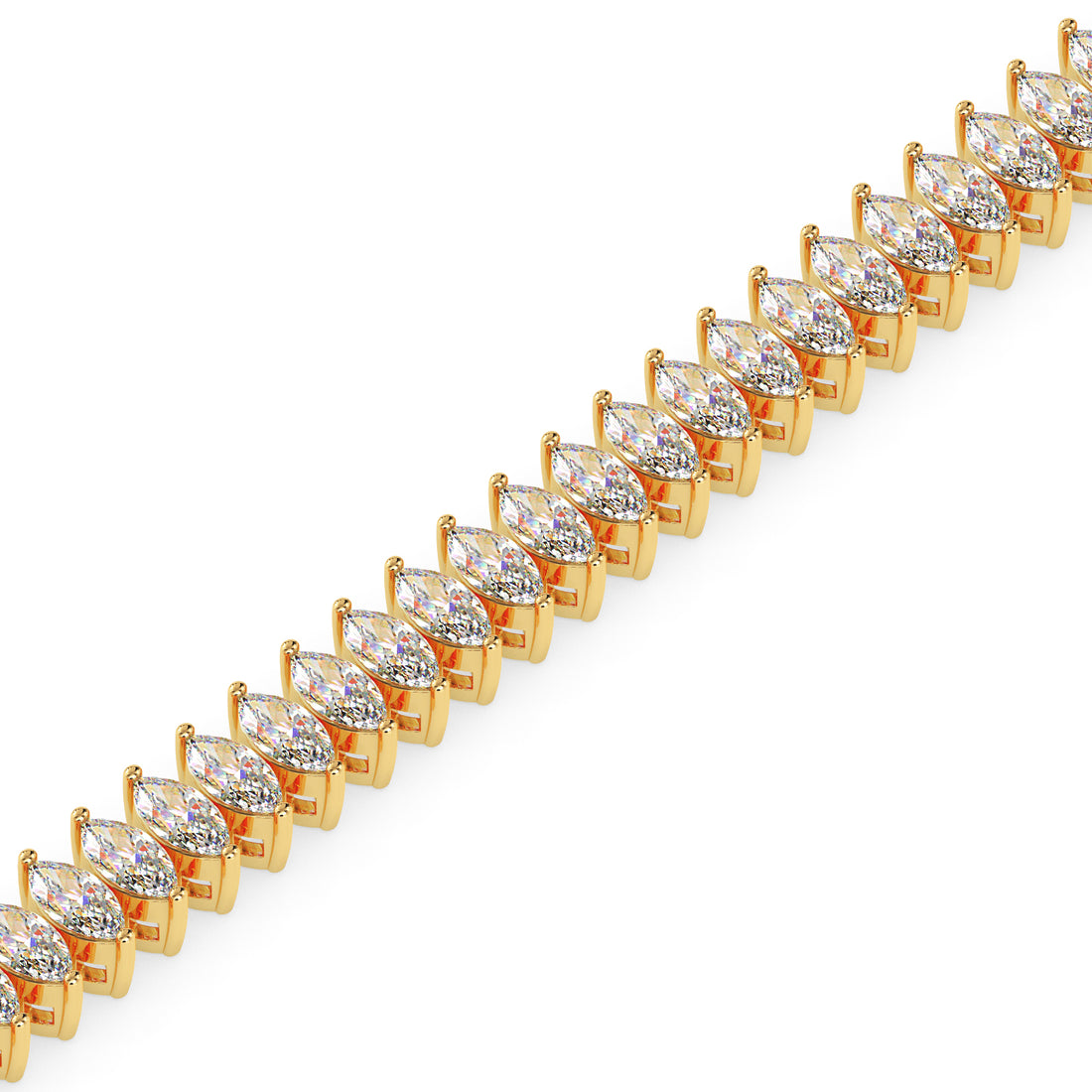 Leaflit Path Diamond Bracelet
