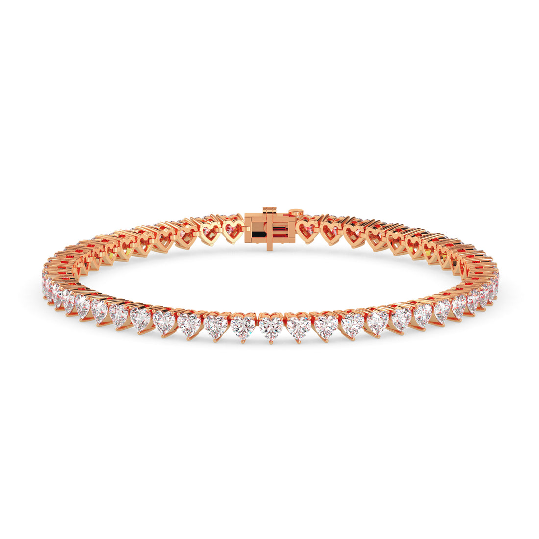 Hearts in Line Diamond Bracelet
