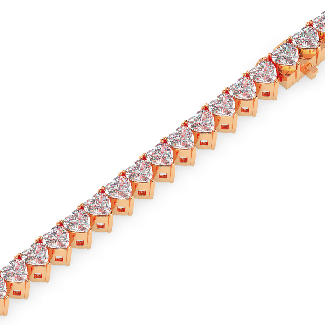 Hearts in Line Diamond Bracelet