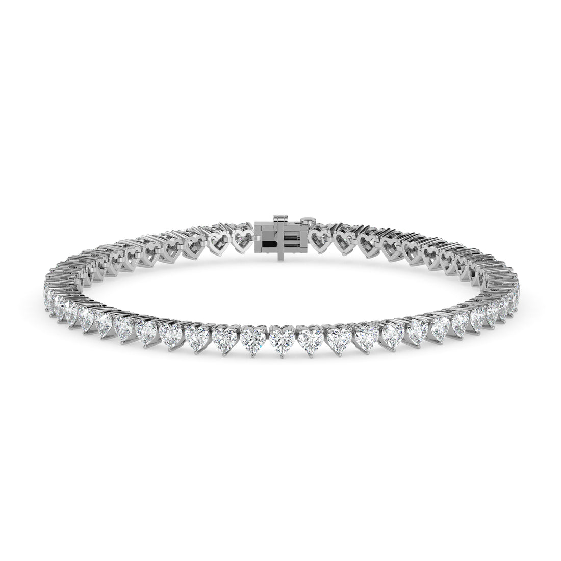 Hearts in Line Diamond Bracelet