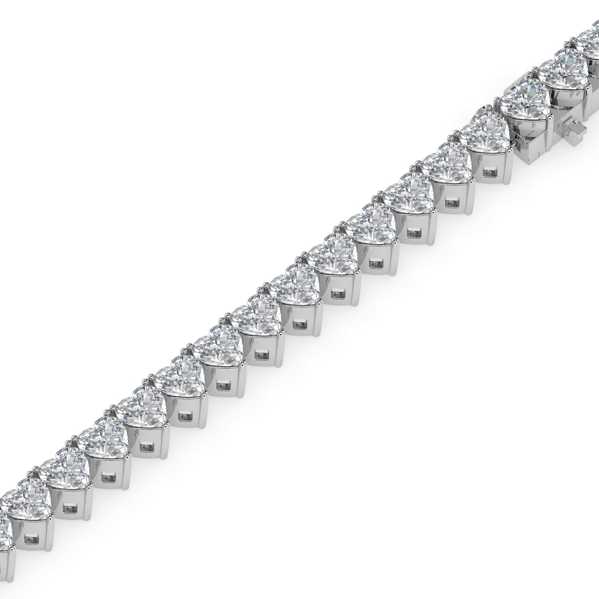 Hearts in Line Diamond Bracelet