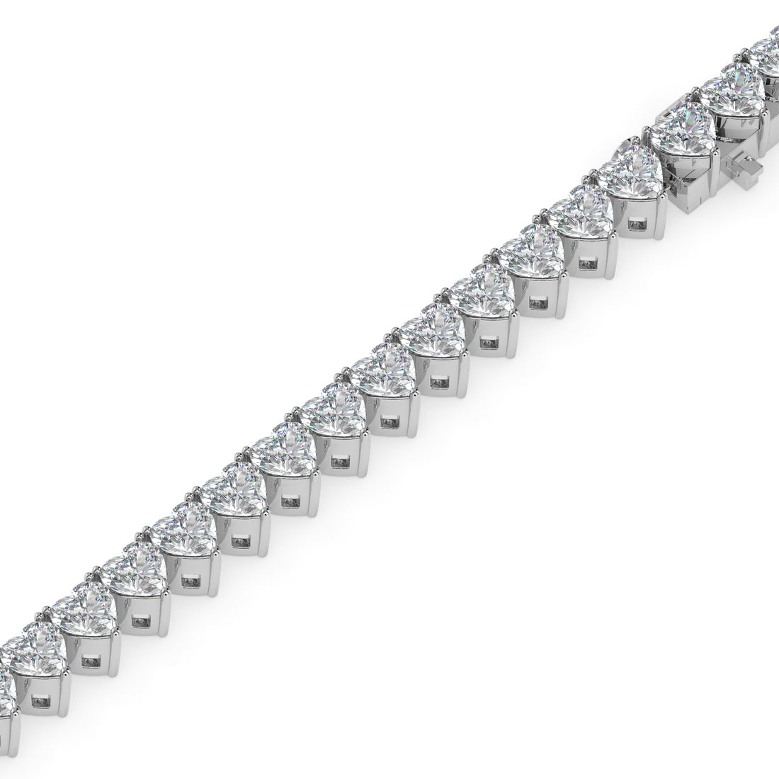 Hearts in Line Diamond Bracelet