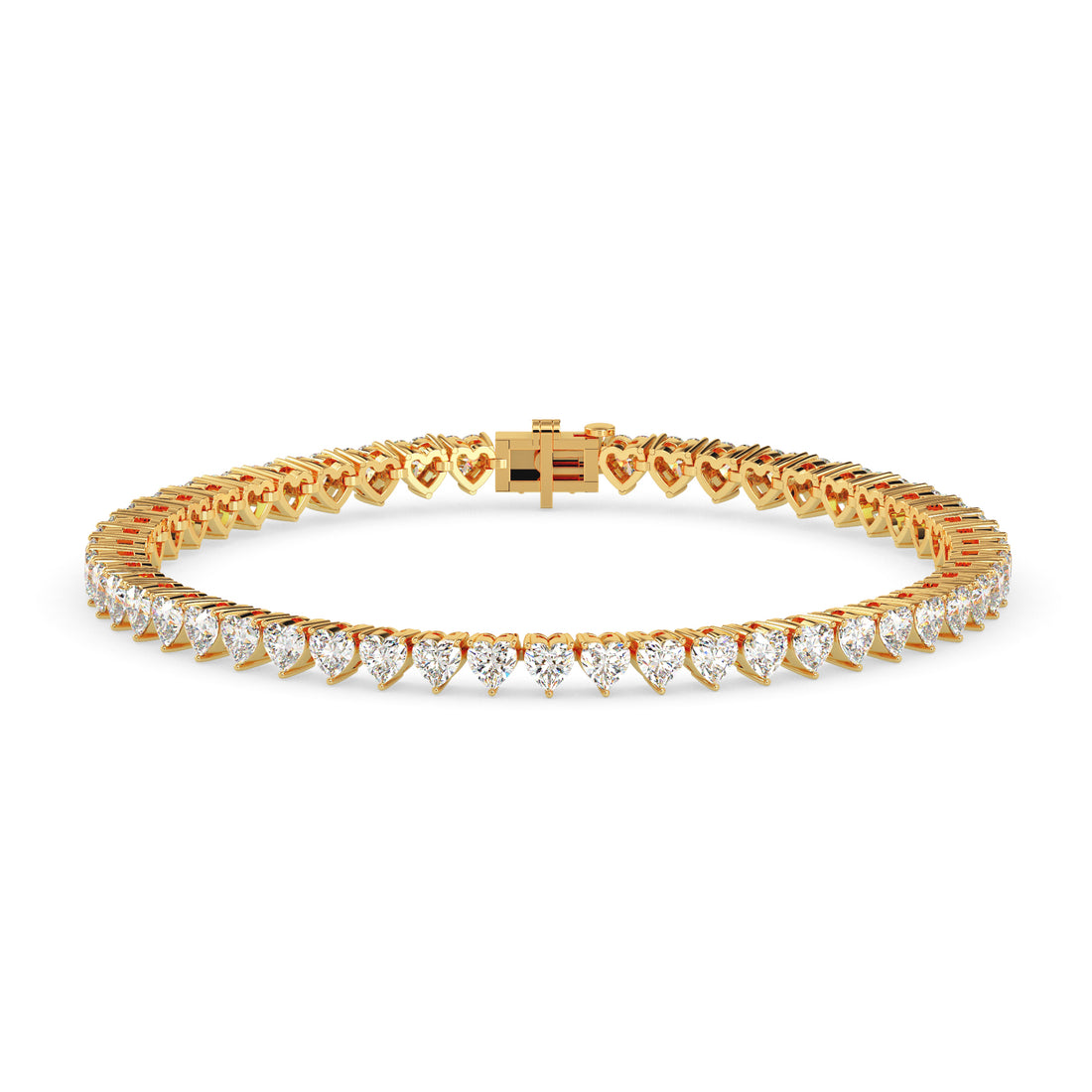 Hearts in Line Diamond Bracelet