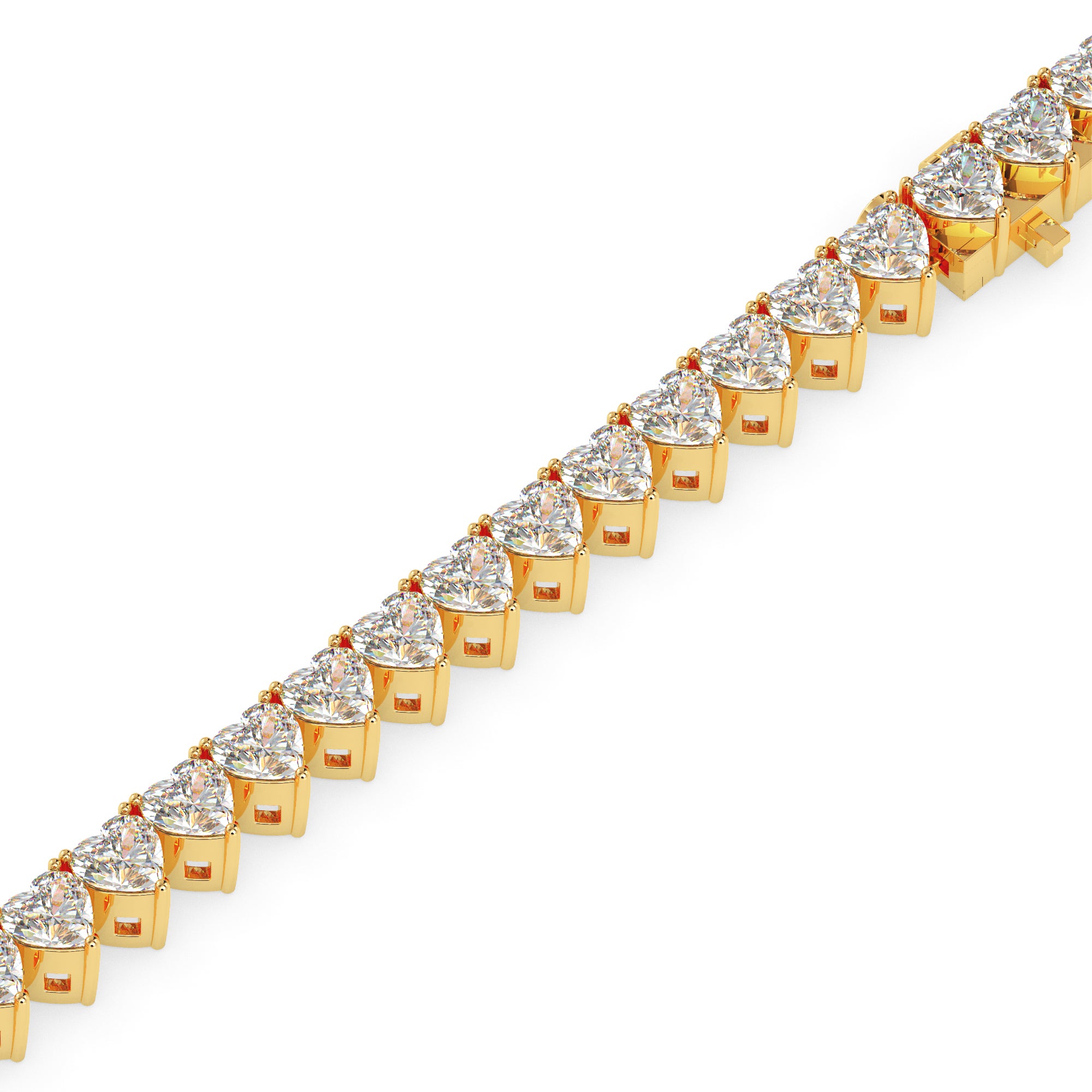 Hearts in Line Diamond Bracelet