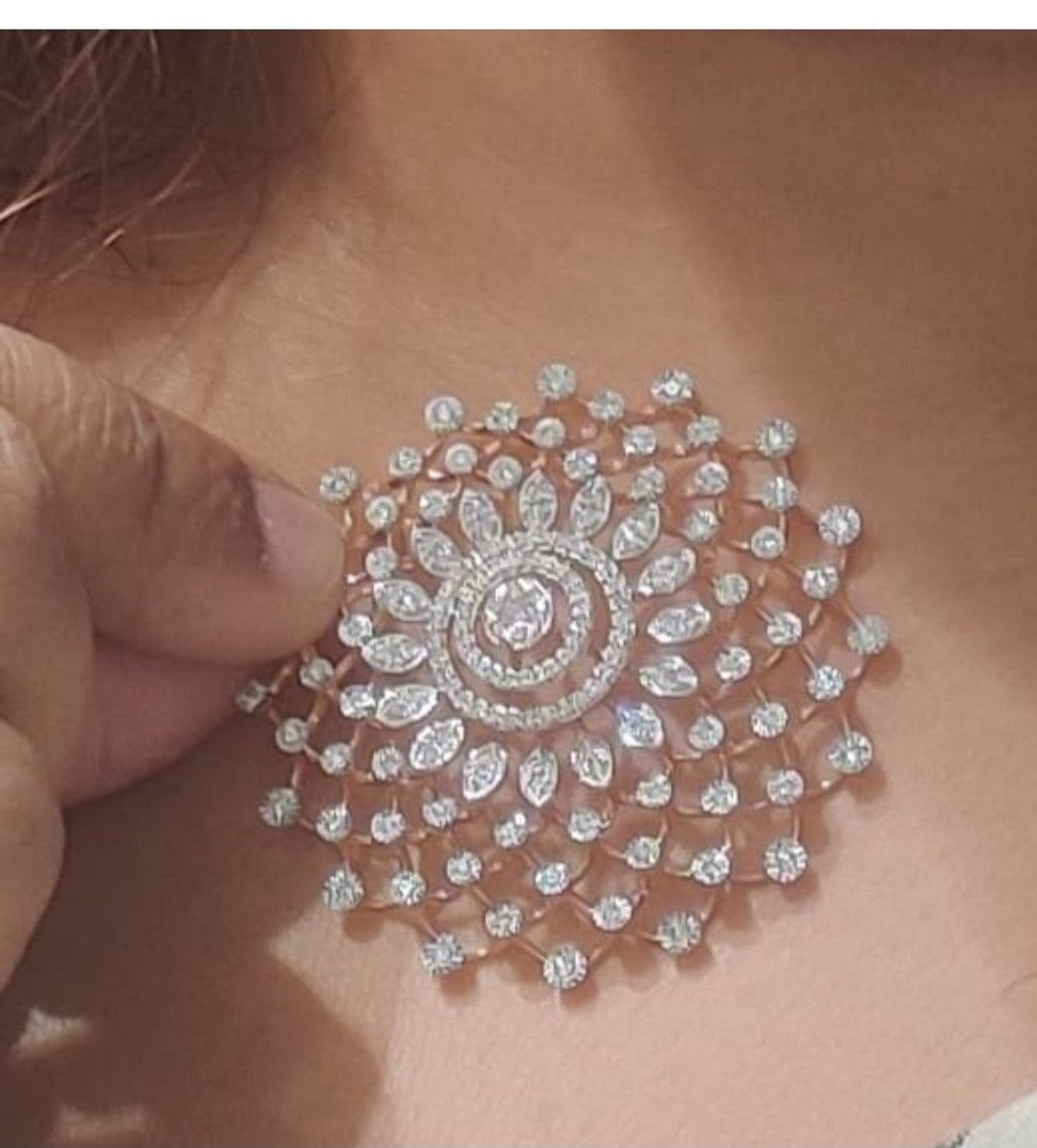 Crystal Radiant Rosette Brooch