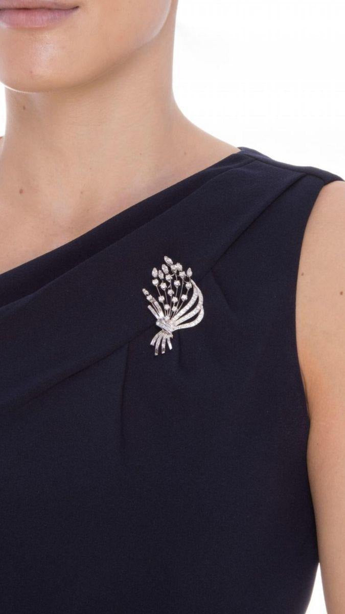 Silver Floral Lapel Brooch