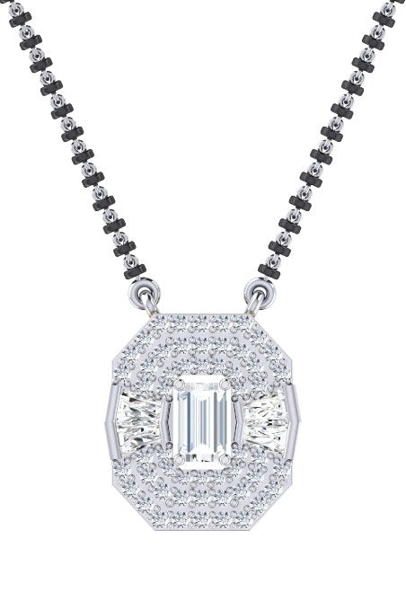 Pear Cluster Diamond Mangalsutra